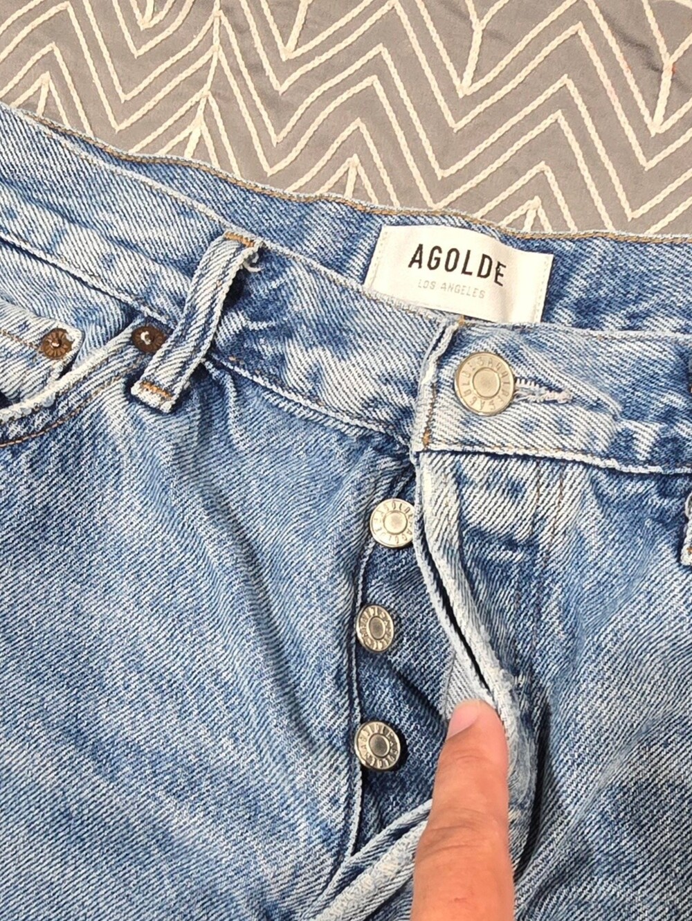 AGOLDE Parker Long High Waisted Shorts Size 30 - Picture 3 of 7
